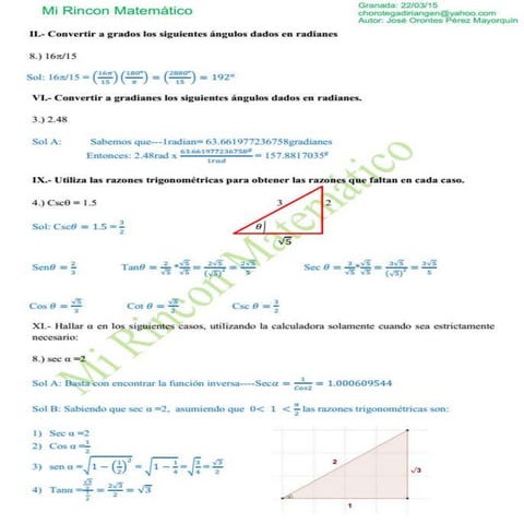 RAZONES TRIGONOMETRICAS