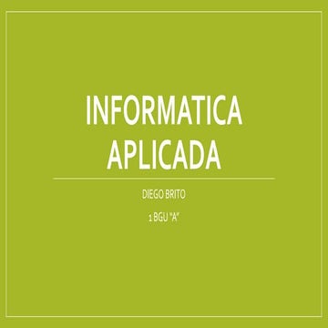 Informatica Aplicada | PPTX