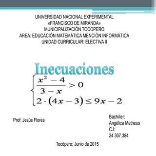 Inecuaciones