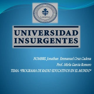 PROGRAMAS DE RADIO EDUCATIVOS EN EL...