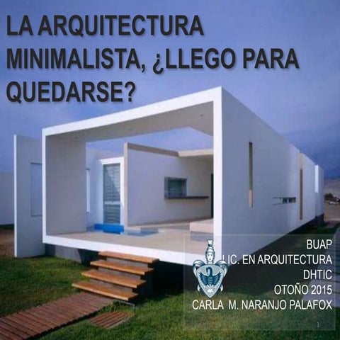 ARQUITECTURA MINIMALISTA 