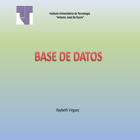 base de datos