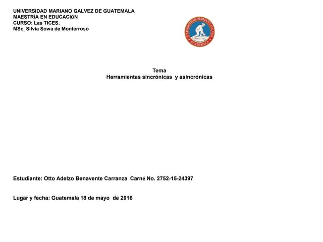 Herramientas UMG Otto Benavente