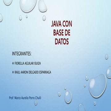java con base de datos 