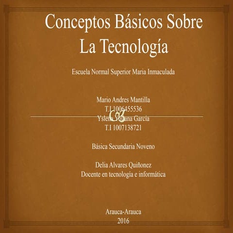 Conceptos Básicos Sobre La Tecnologia