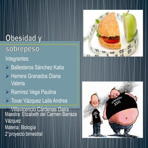 el sobrepeso y la obesidad