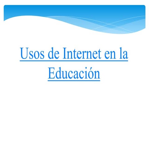 uso de Internet en la educacion