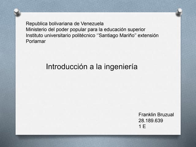 introducción a la ingeniería 