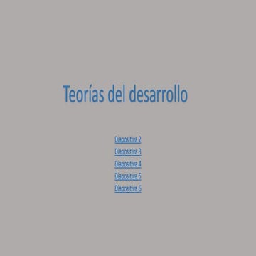 Teorias del desarrollo PPT