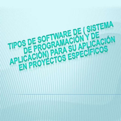 diferentes tipos de software 