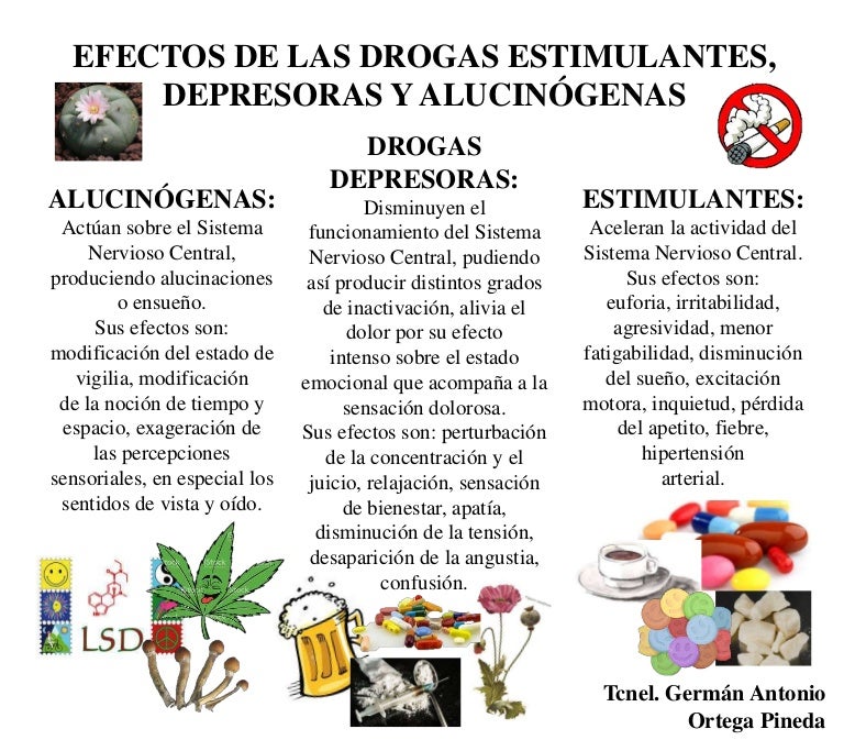 Efecto de las drogas estimulantes, las