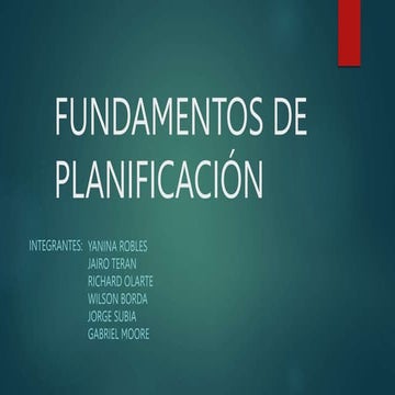 fundamentos de la planificacion en bolivia | PPTX
