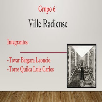 la villa radiante de paris( de le corbusier)