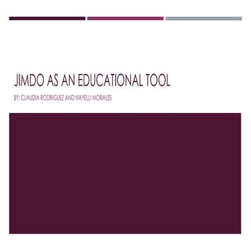Jimdo as an educational tool