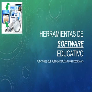 Herramientas de software educativo