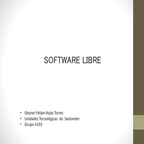 SOFTWARE LIBRE