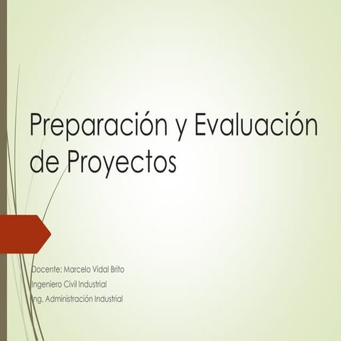 Presentación 1  por qué existen los proyectos