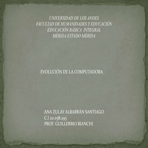 evolucion de las computadoras