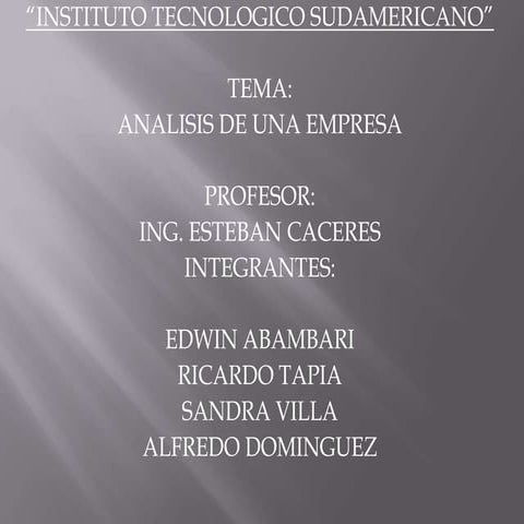 Analiside Una Empresa