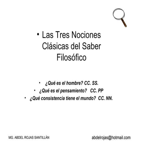 Nociones clásicas de la Filosofía