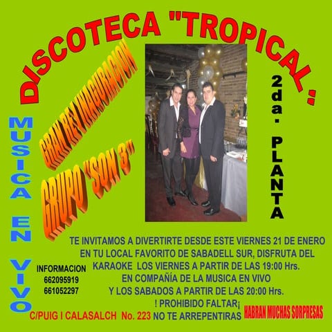 GRAN RE - INAUGURACION DE DISCOTECA TROPICAL