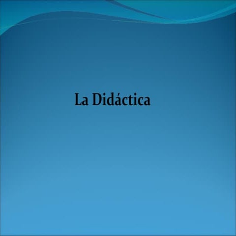 Conceptos de Didáctica General