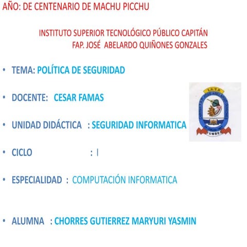 politicas de seguridad