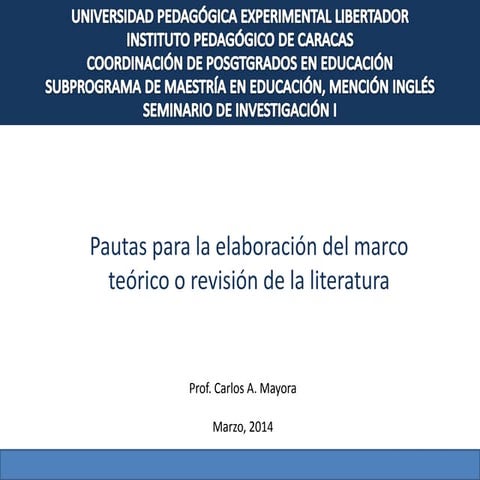 Pautas marco teórico