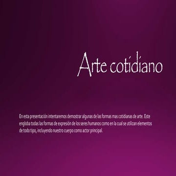 Arte cotidiano
