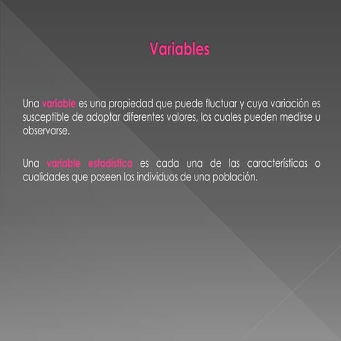 Variables Estadisticas