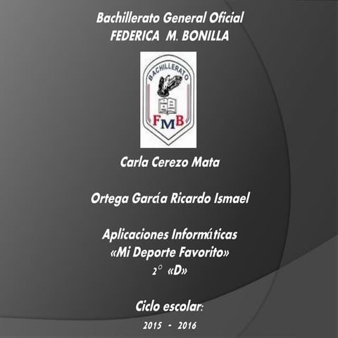 Presentación "Mi Deporte Favorito"