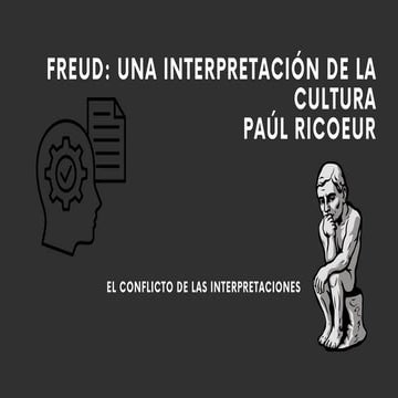 Freud: una interpretación de la cultura, Paul Ricoeur | PDF