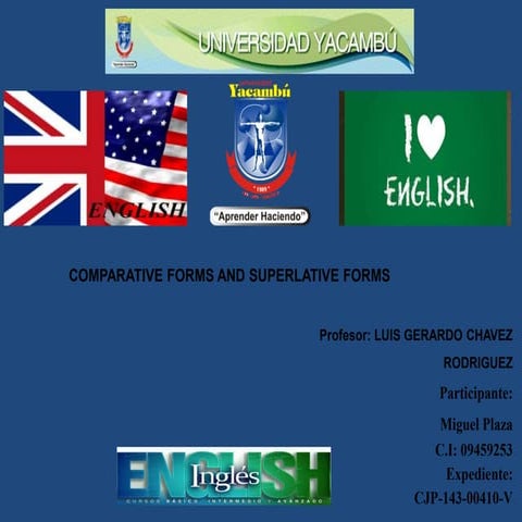 Comparative forms and Superlative forms