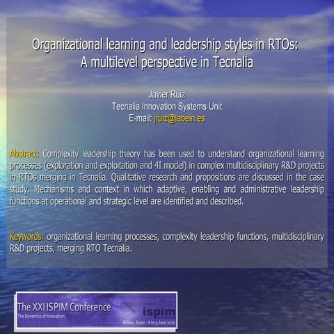 Presentación Congreso ISPIM 2010