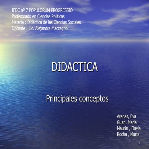 didactica principales conceptos