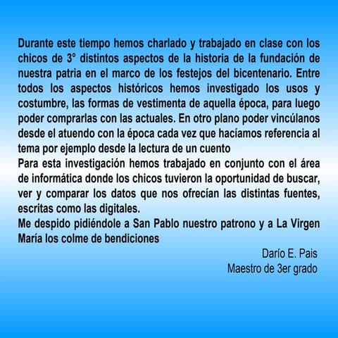 Presentación 3° bicentenario