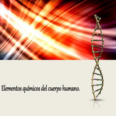 Elementos químicos del cuerpo humano.