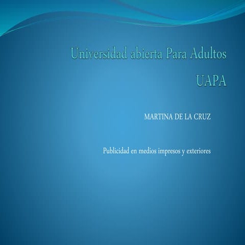 Publicidad en Medios Impresos y Exteriores