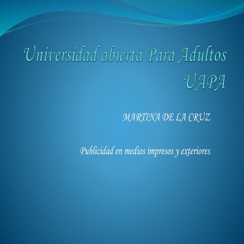 Publicidad en Medios Impresos y Exteriores