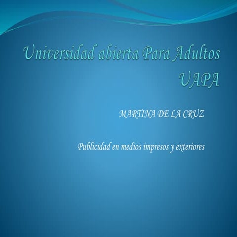 Publicidad en Medios Impresos y Exteriores