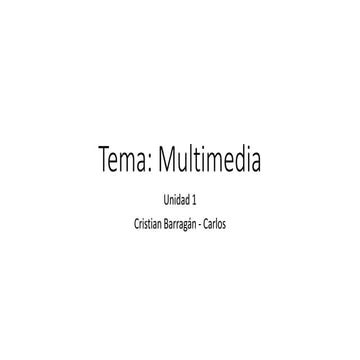 Elementos de la multimedia | PDF