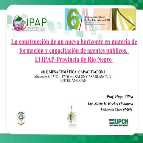 Presentación 6 to congreso de adminsitarcion publica   chaco