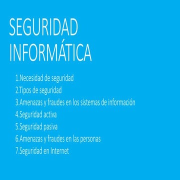 SEGURIDAD INFORMÁTICA