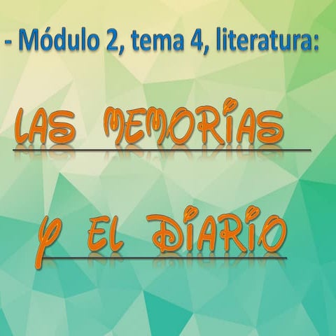 Presentación las memorias y el diario