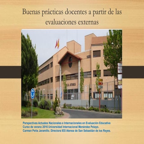 INEE Curso UIMP 2016 - Evaluación educativa: Carmen Peña Jaramillo