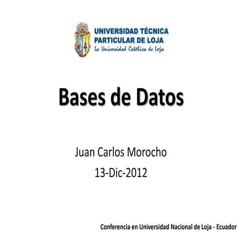 Presentación bases de datos