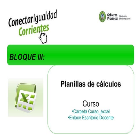 Presentación biii planillas de cálculo