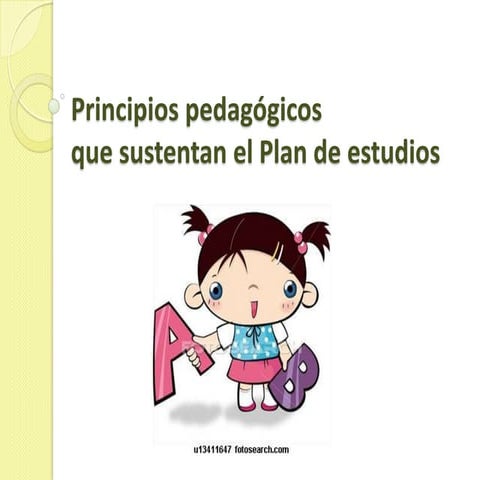 principios pedagógicos que sustentan al plan de estudios 