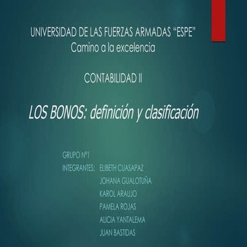 Bonos: Definición, clasicficación