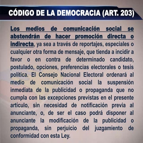 Presentación código de la democaracia